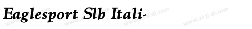 Eaglesport Slb Itali字体转换